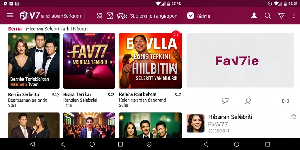 Tampilan antarmuka FAV77 yang menarik dan modern.