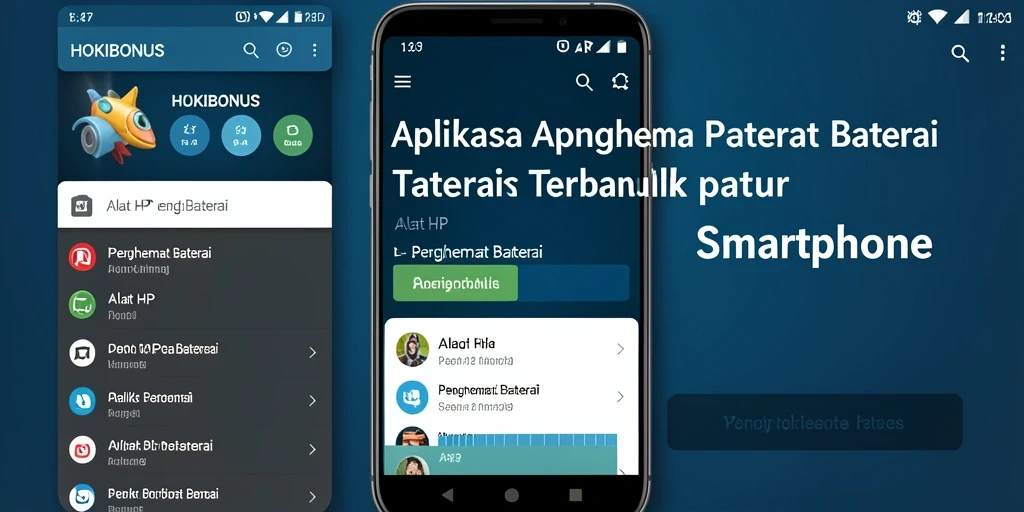 Tampilan antarmuka HOKIBONUS yang sederhana dan efisien untuk penghematan baterai.
