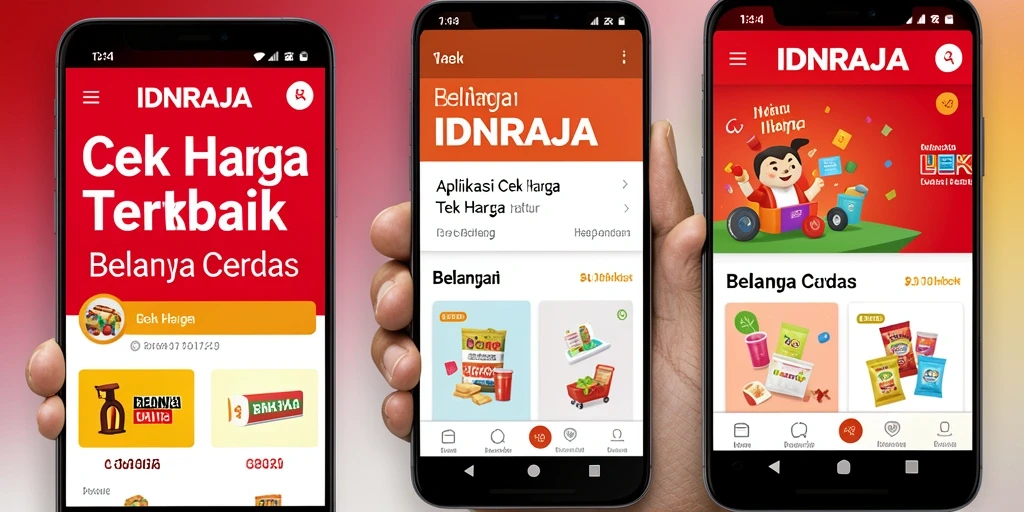 Antarmuka user-friendly aplikasi IDNRAJA untuk cek harga.