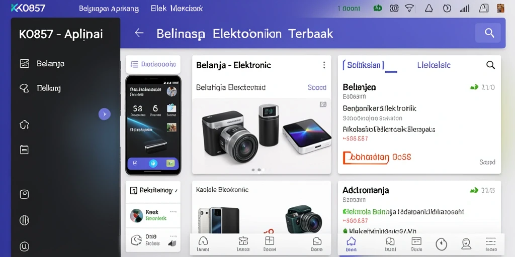 Tampilan antarmuka aplikasi KO857 yang modern dan responsif.