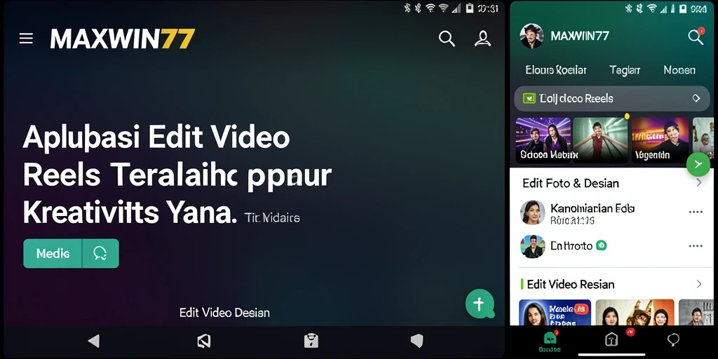 Antarmuka pengguna MAXWIN77 yang intuitif untuk edit video reels.
