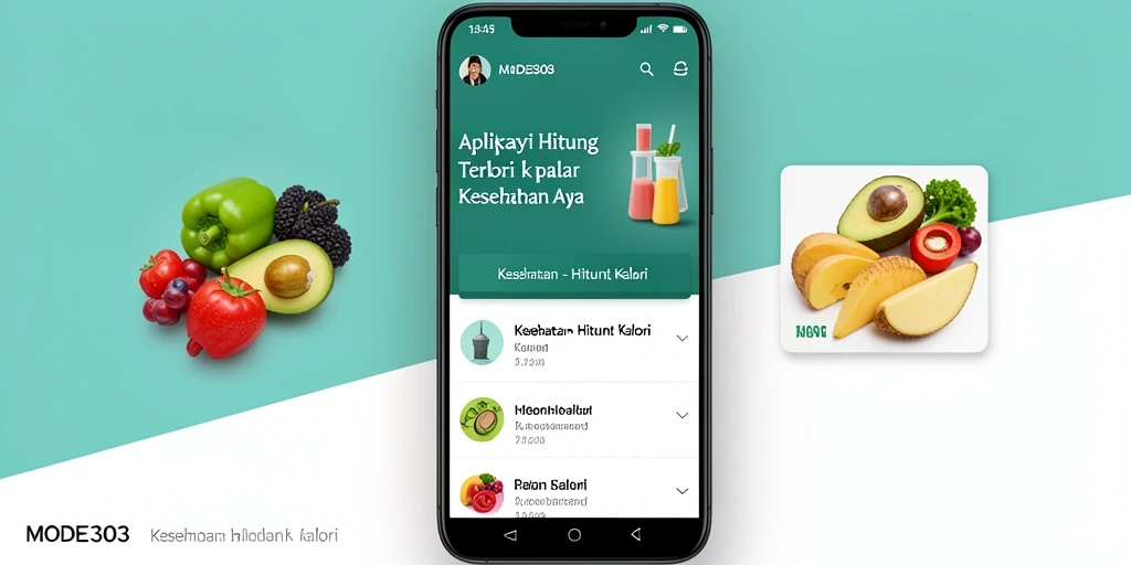 Tampilan antarmuka pengguna MODE303 yang sederhana dan intuitif untuk menghitung kalori.