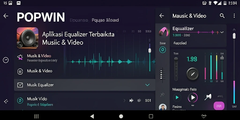 Antarmuka POPWIN dengan fitur Equalizer yang responsif dan mudah digunakan.