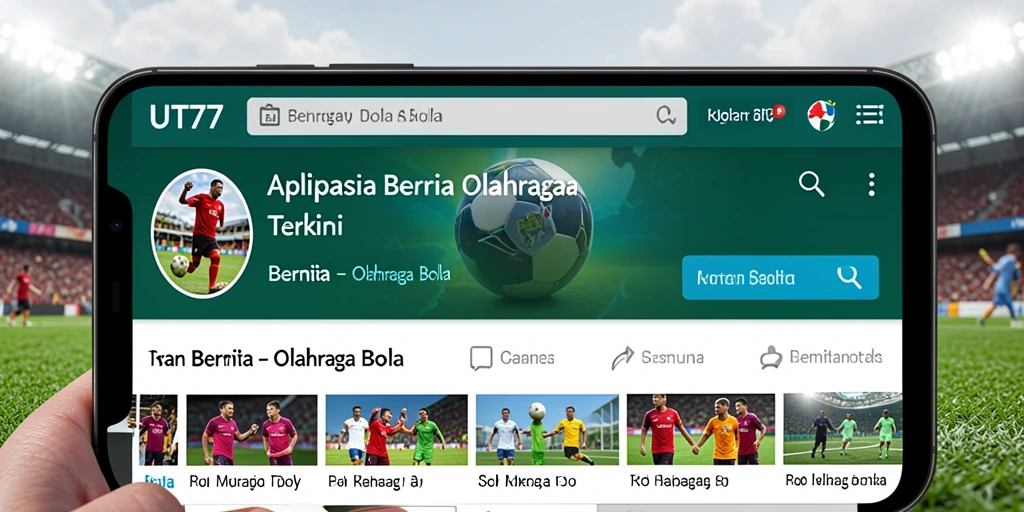Tampilan antarmuka UT77 untuk berita Olahraga Bola yang menarik.